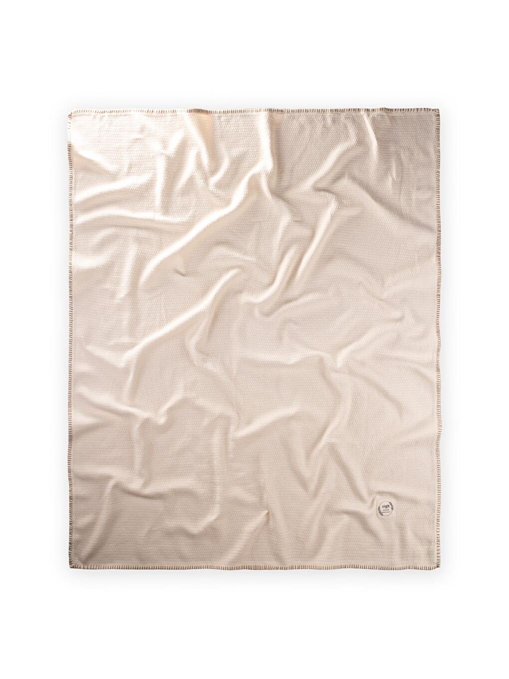 Beyaz Çoban Dikişli Battaniye 93X100 Cm (+/- 3 Cm ) Naturel-1