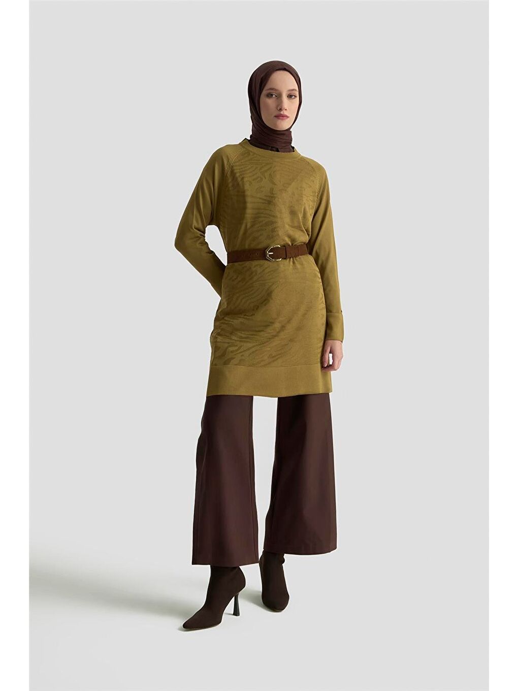 Trend Triko Tunik 25Ktd4114 Yağ Yeşili-1