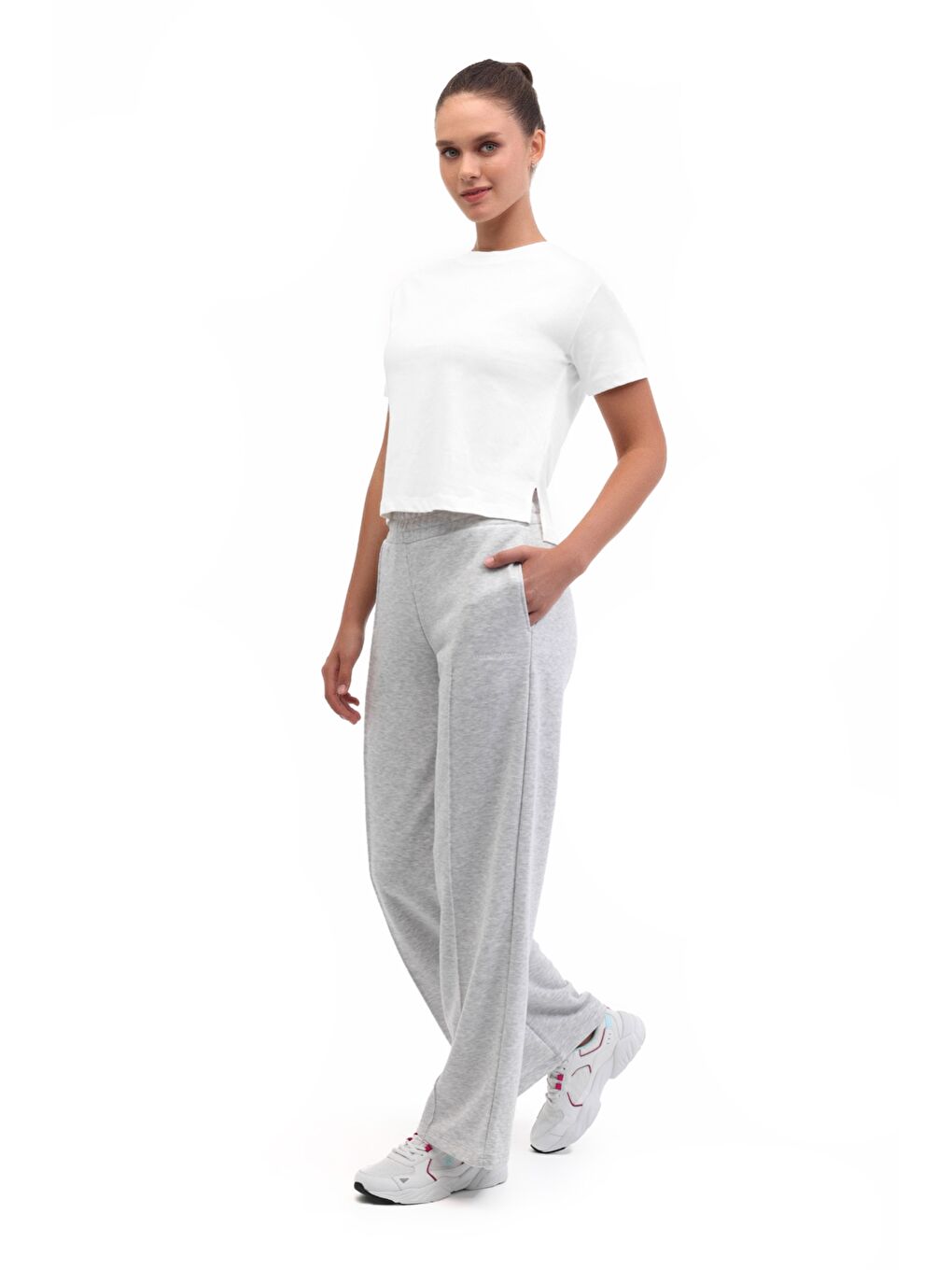 WB 22AMMY-P 5PR Gri Kadın Eşofman Altı-2