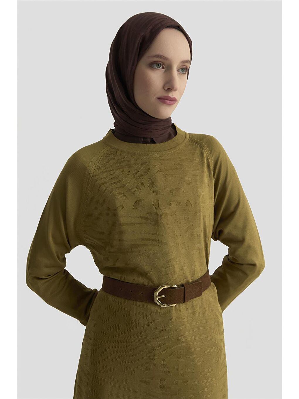 Trend Triko Tunik 25Ktd4114 Yağ Yeşili-2