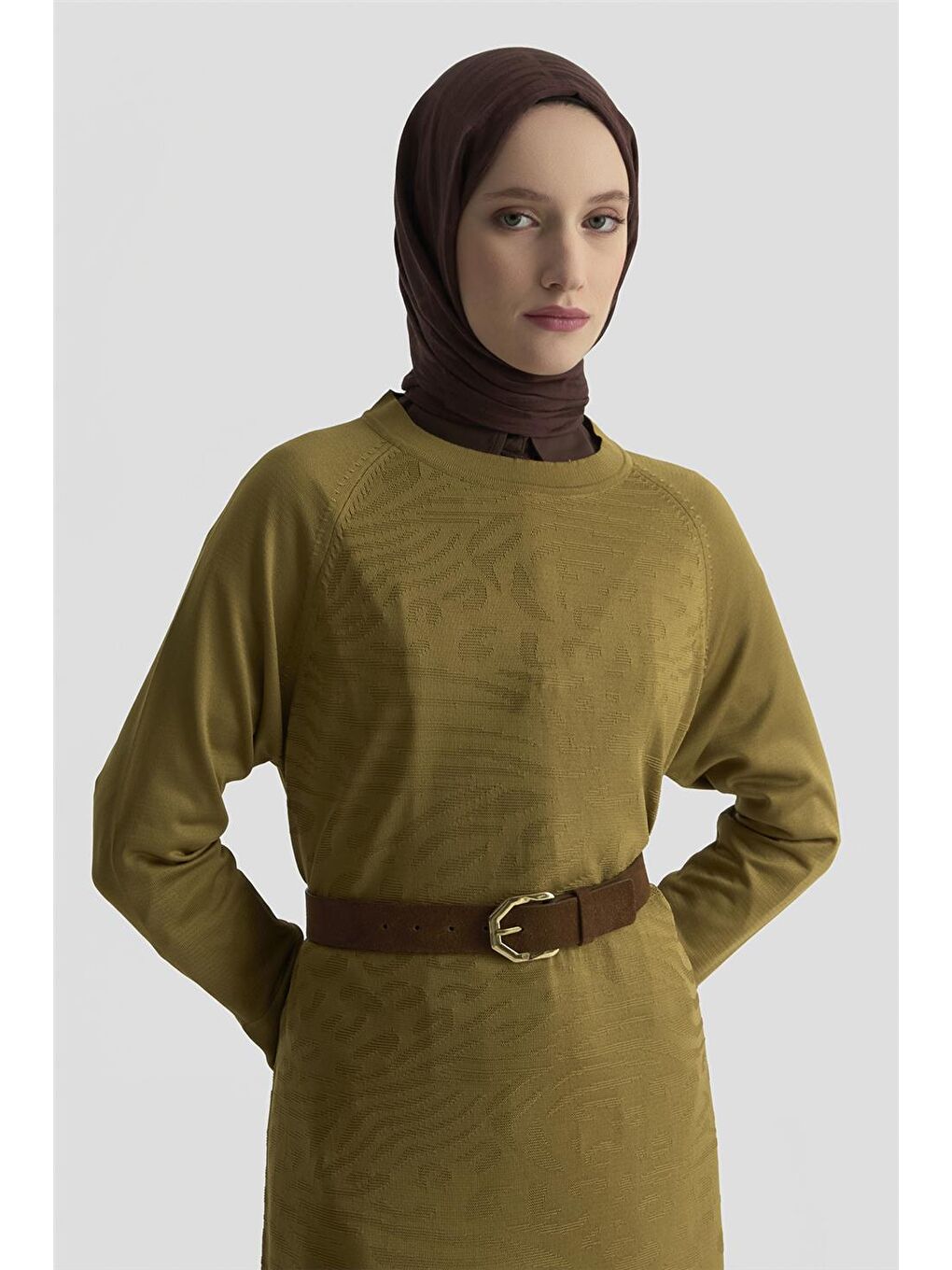 Trend Triko Tunik 25Ktd4114 Yağ Yeşili-3