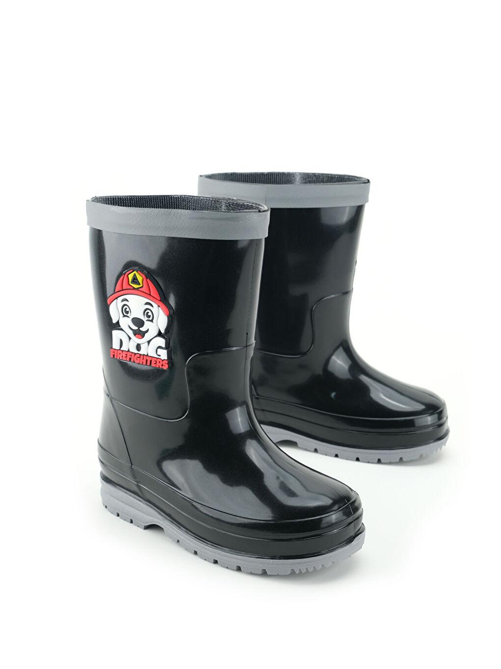 Siyah Erkek Çocuk Kışlık PVC Su Gecirmez İçinde Harici Çıkarılabilir Çoraplı Yağmur Bot Çizme