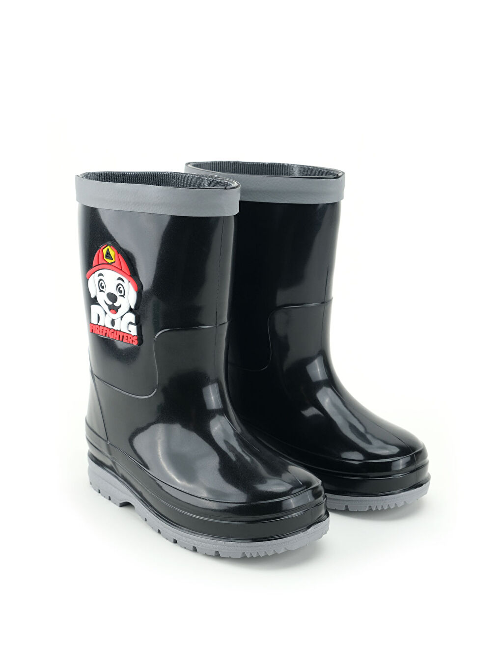 Siyah Erkek Çocuk Kışlık PVC Su Gecirmez İçinde Harici Çıkarılabilir Çoraplı Yağmur Bot Çizme-2