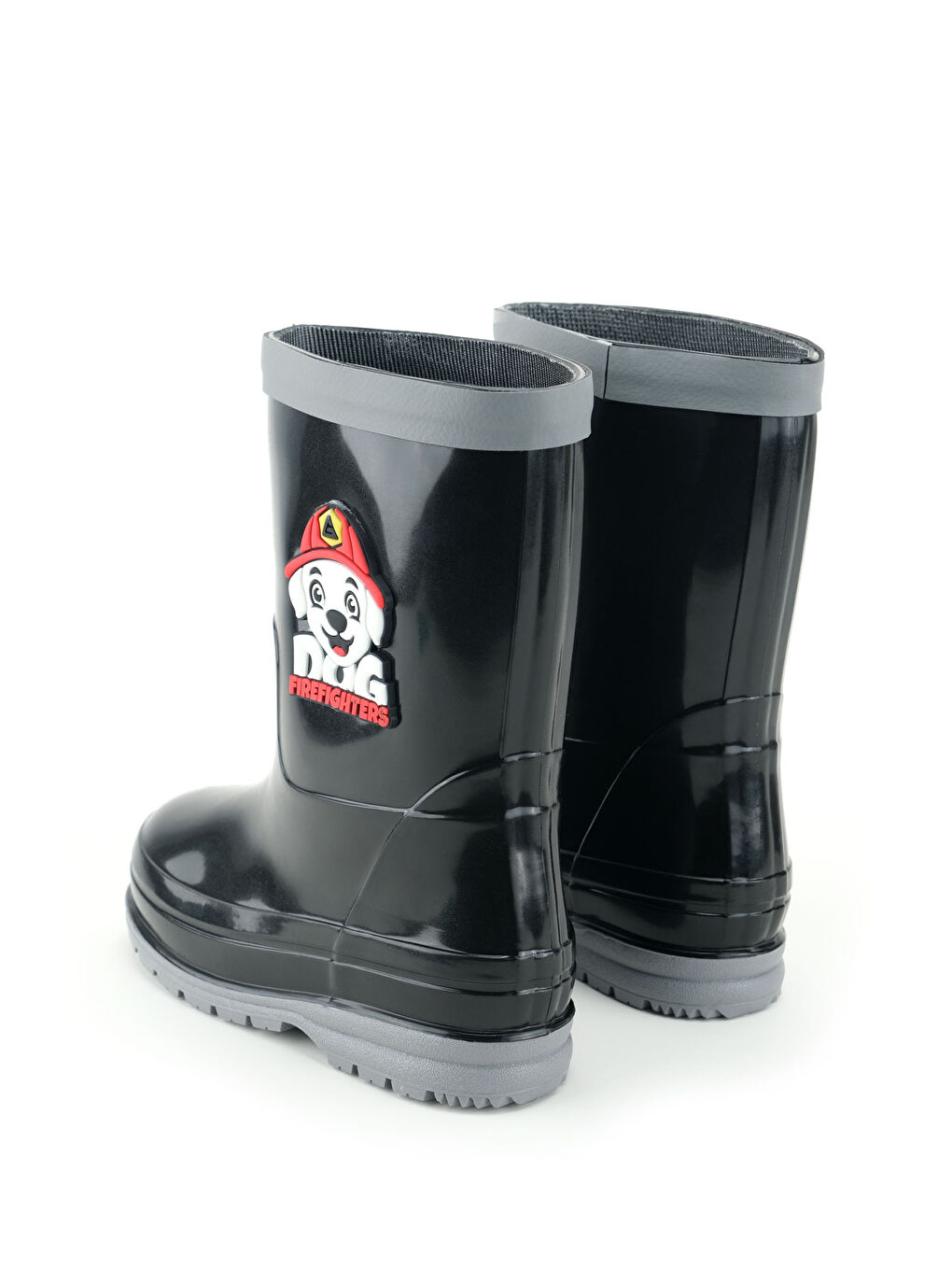 Siyah Erkek Çocuk Kışlık PVC Su Gecirmez İçinde Harici Çıkarılabilir Çoraplı Yağmur Bot Çizme-3