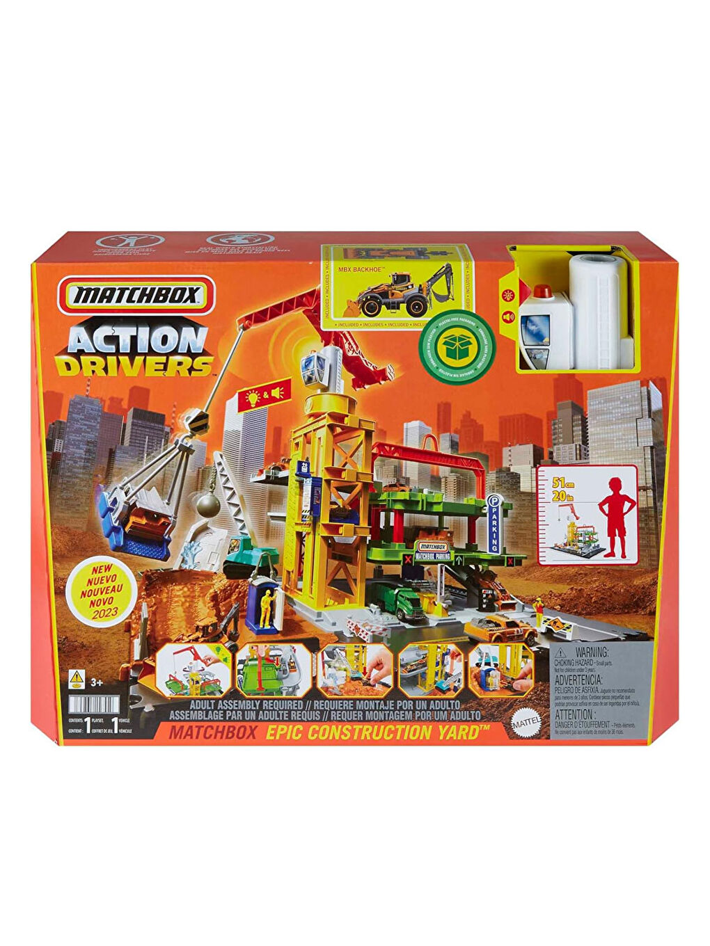 Matchbox Action Drivers Dev İnşaat Sahası Oyun Seti HPD63