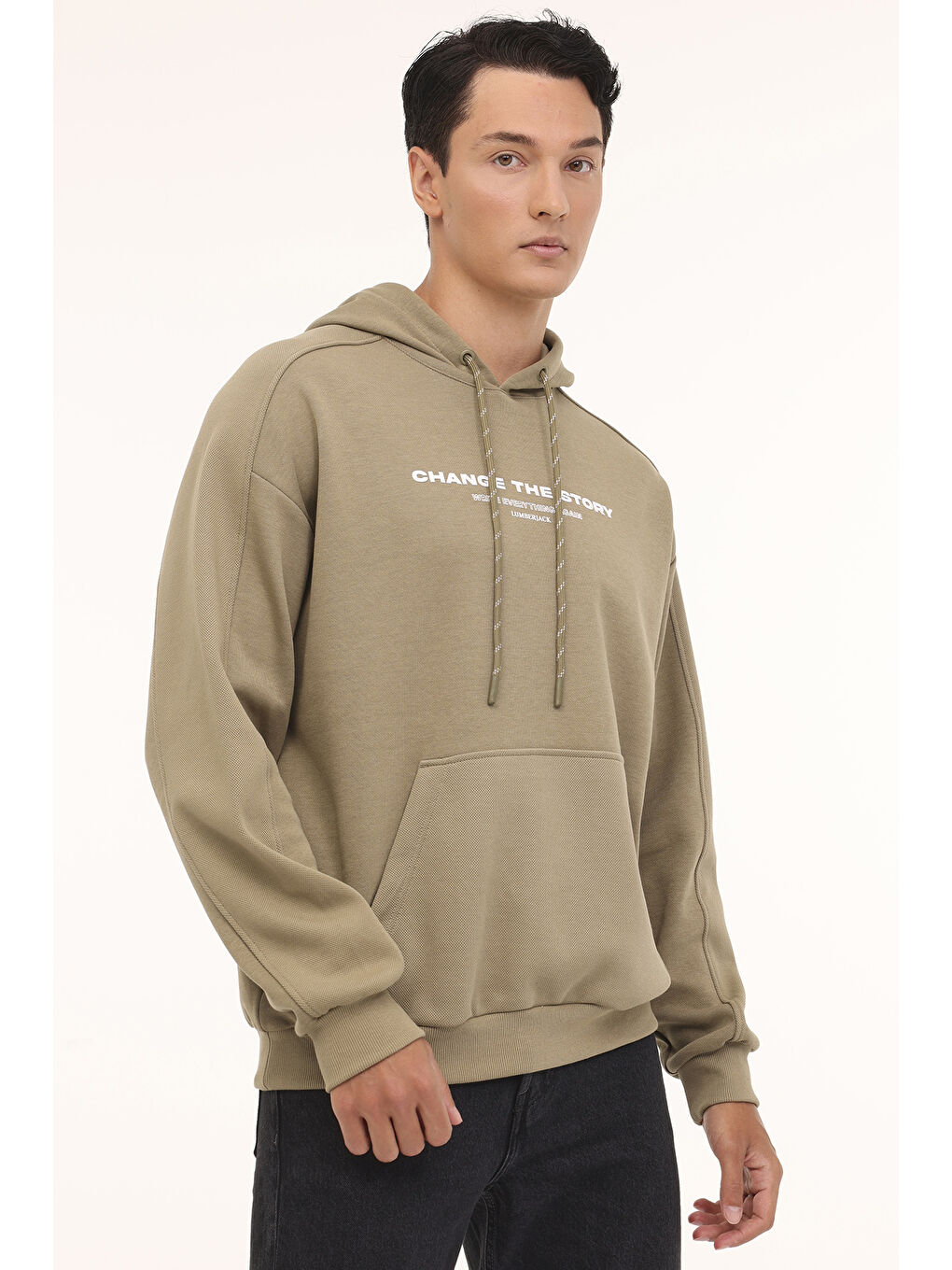 ML FILAZ 17AFW-87 4PR Haki Erkek Kapüşonlu Sweatshirt