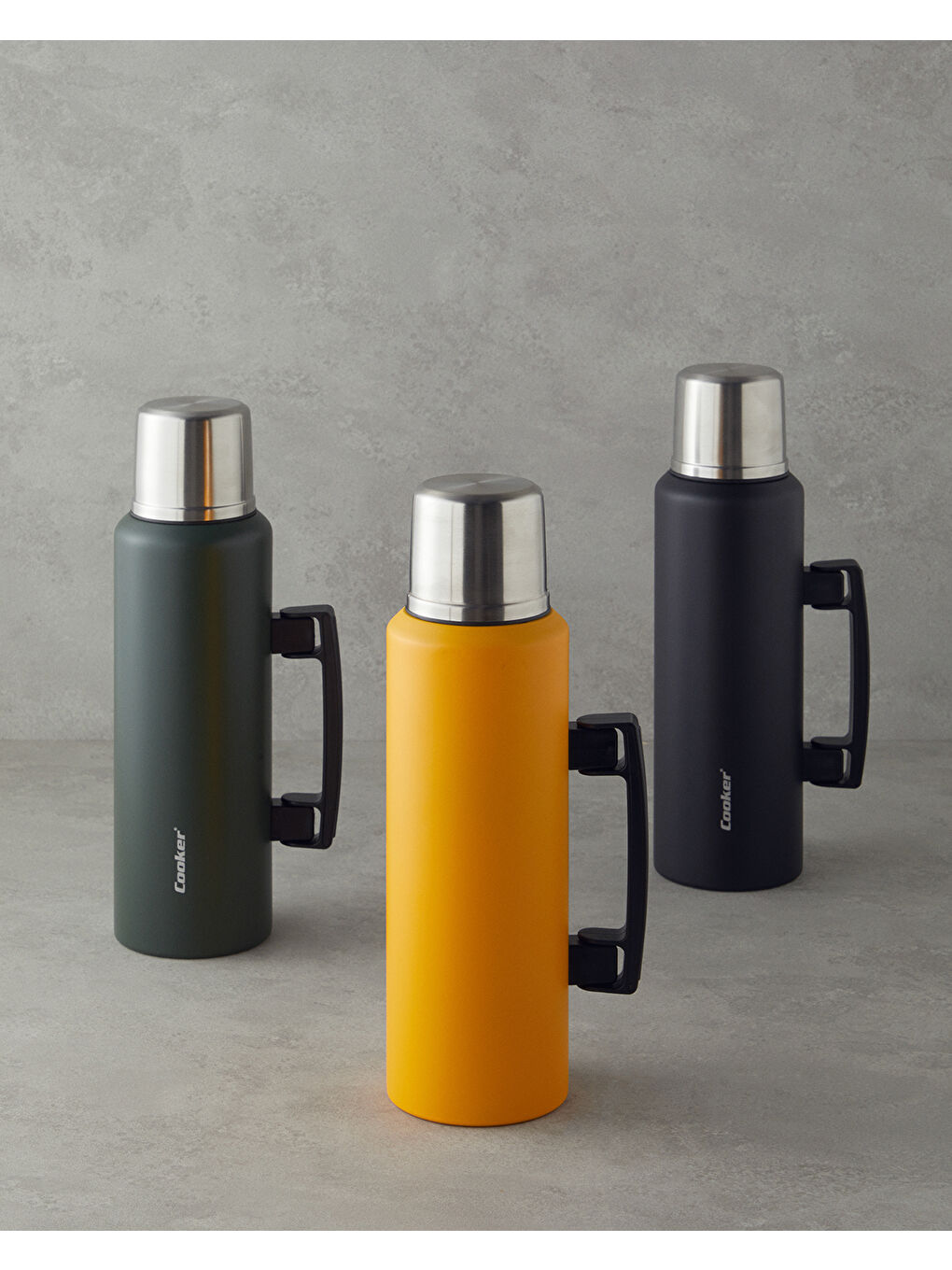 HeatLock Çelik Bardaklı Termos 1,5L Siyah-7