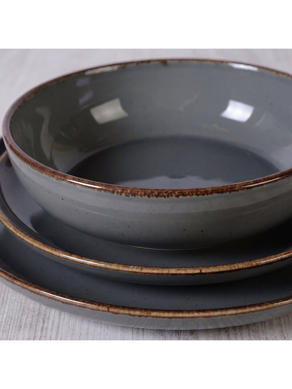 Antrasit Valeron 12 Parça 4 Kişilik Yemek Takımı Elemental 241-4