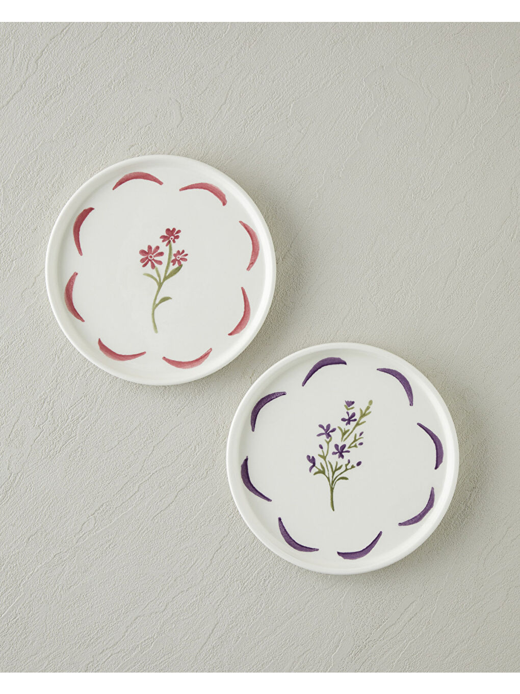 Beyaz Bliss Seramik 6'lı Pasta Seti 16 cm Renkli-1