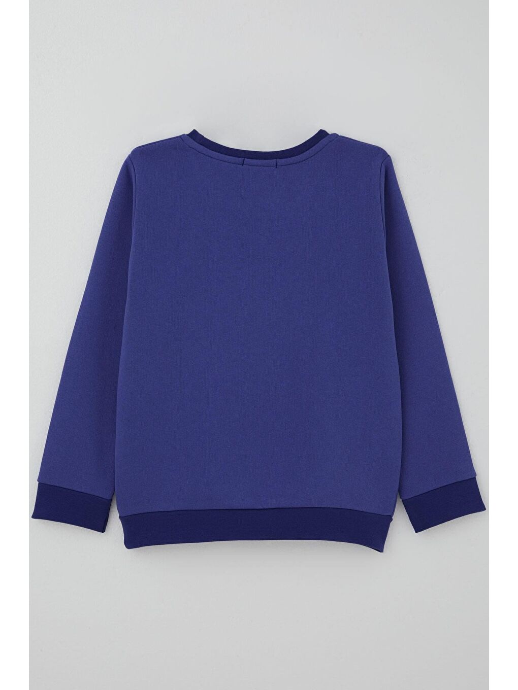 Kız Çocuk Sweatshirt Yazı Nakış Baskılı Morcivert (5-10 Yaş)-1