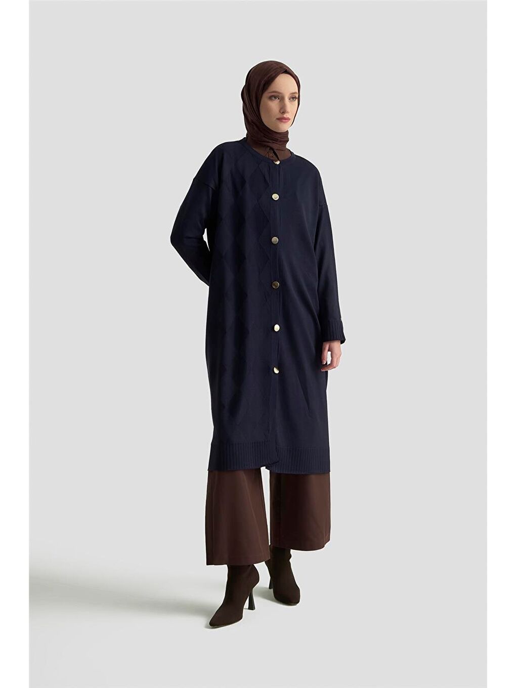 Trend Triko Hırka 25Ktd4124 Lacivert-1