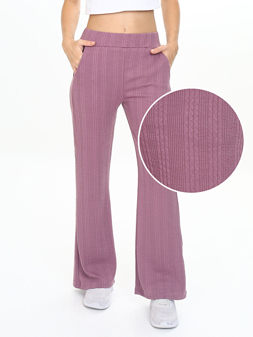 Karışık Kız Çocuk Boru Paça Gül Basic Eşofman Altı