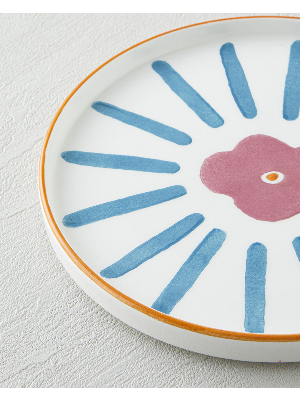 Beyaz Roselle Seramik 4'lü Pasta Seti 16 cm Renkli-2