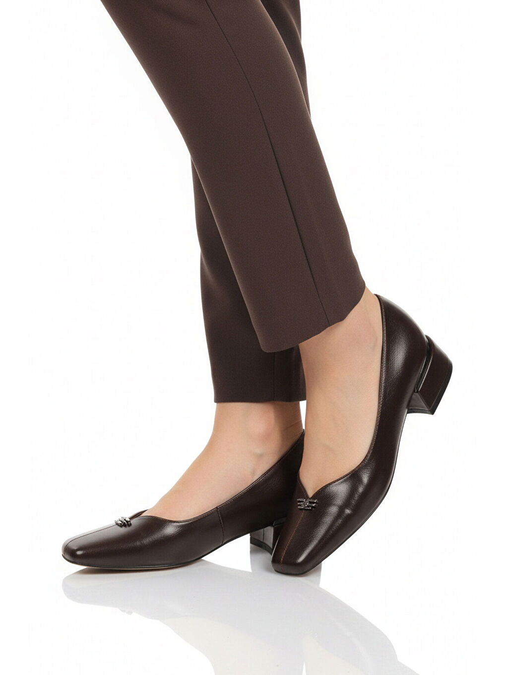 Kahverengi Kahve Özel Davet Kadın Topuklu Abiye Ayakkabı 312534 Z