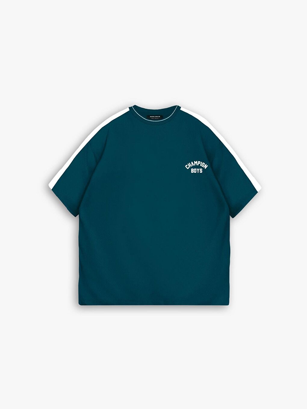 ablukaonline Erkek Oversize 'Champion Boys' Baskılı T-Shirt Yeşil