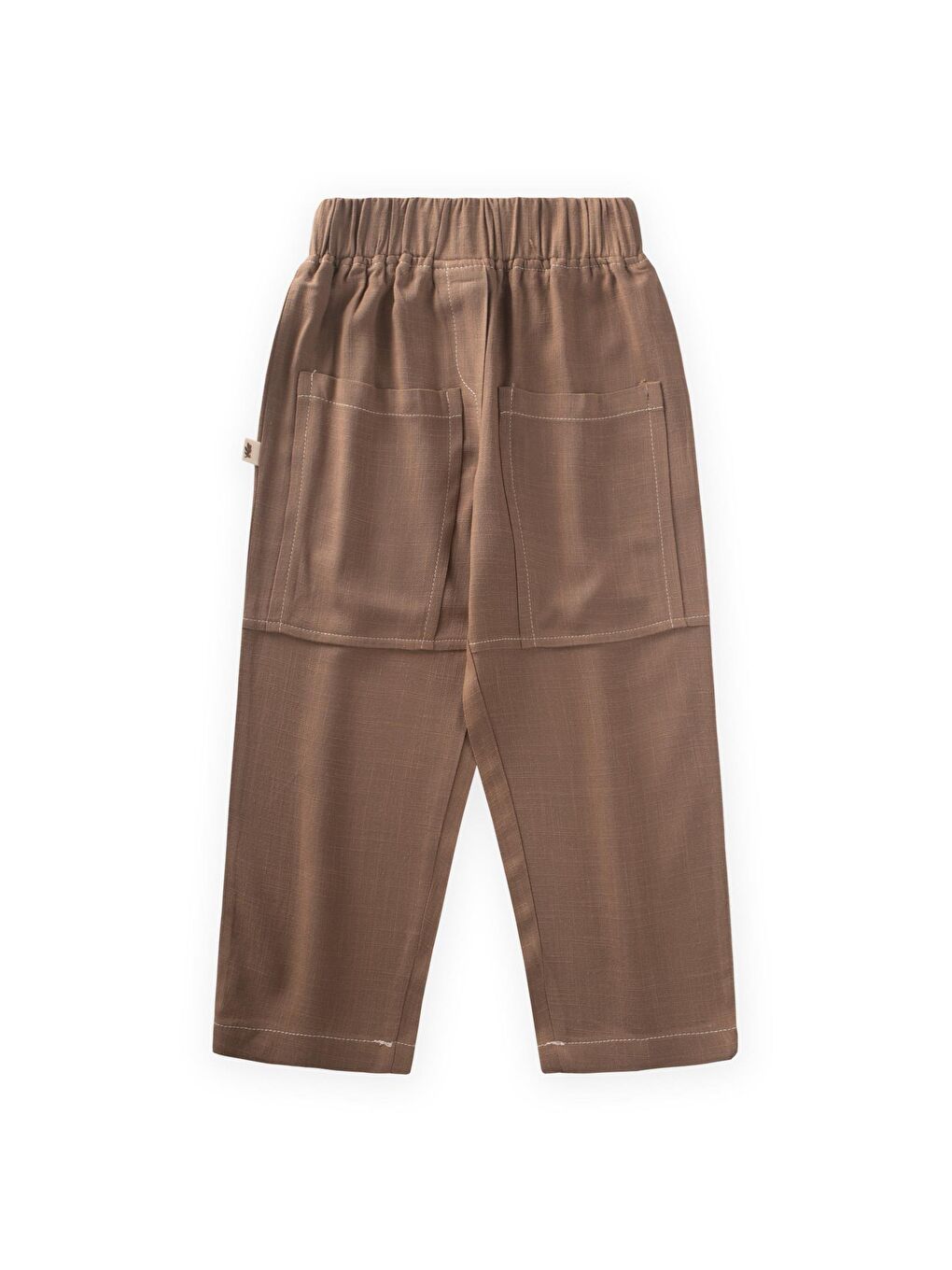 Bej Kız Çocuk Keten Pantolon