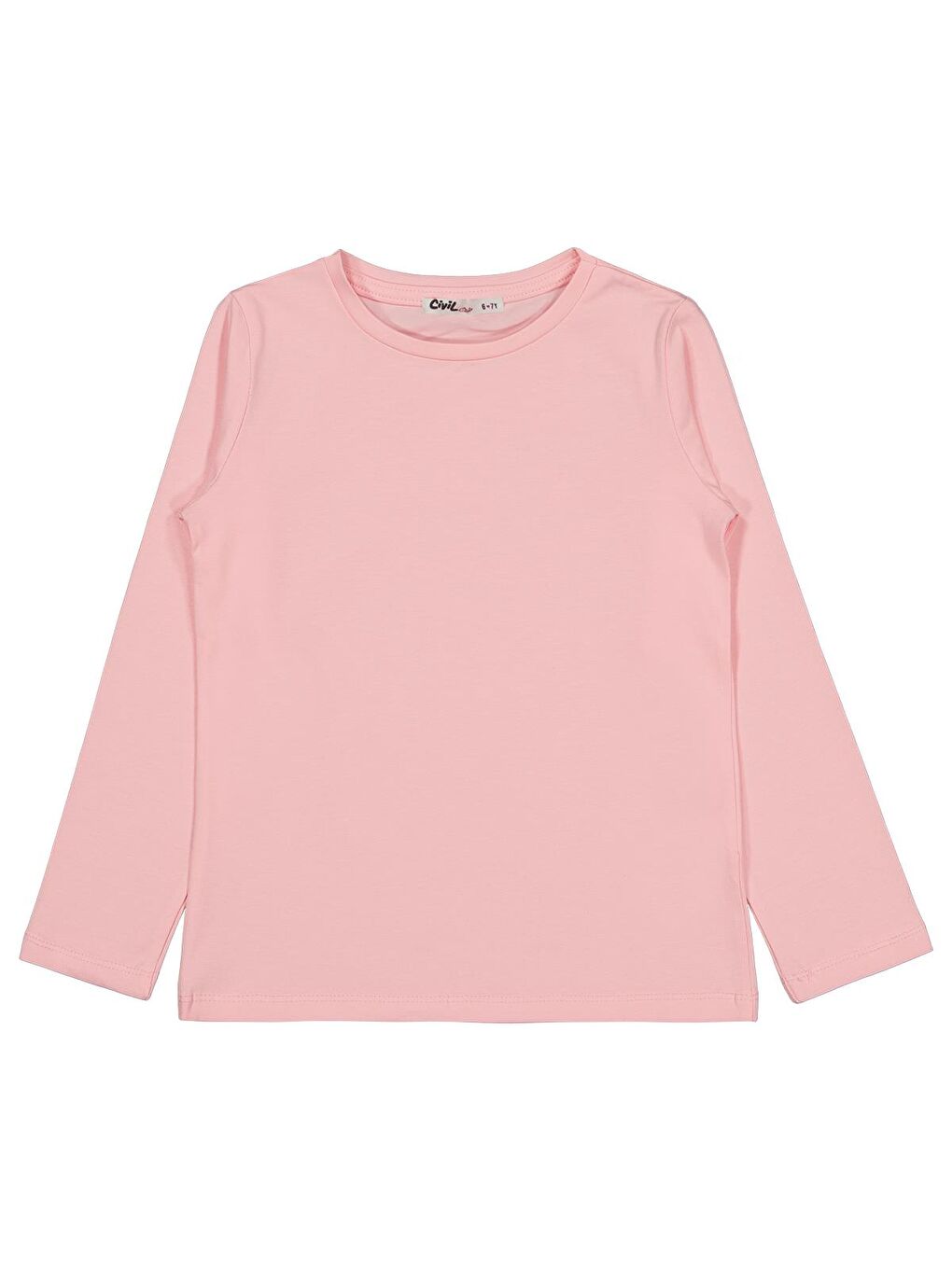 Girls Basic 6-9 Yaş Sweatshirt - Pembe