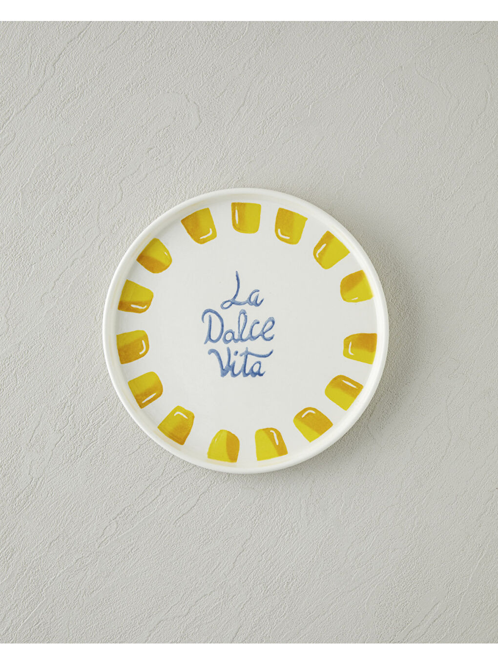 Dolce Vita Seramik 6'lı Pasta Seti 20 cm Sarı-2