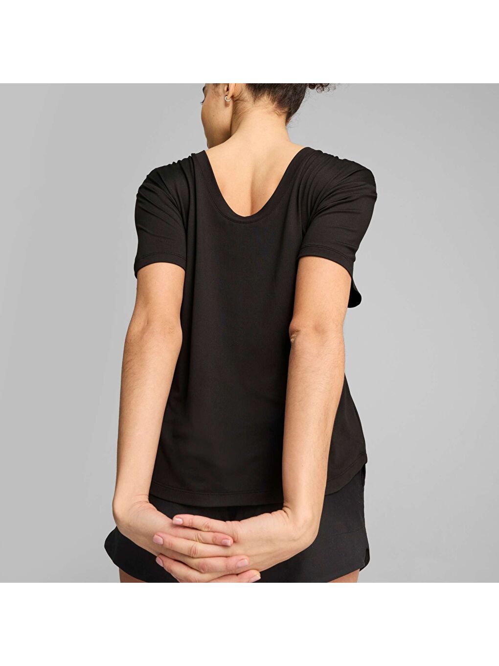 Siyah MOVE CLOUDSPUN Kadın Bol Kesim Tişört-1