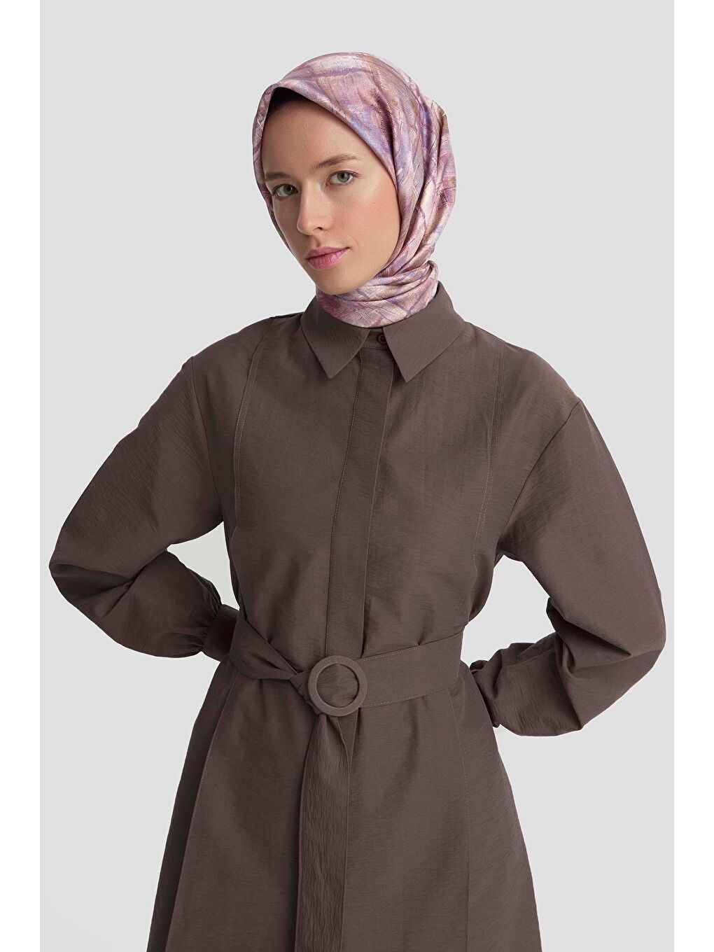 Kahverengi Pileli Pantolonlu Takım 25K6101 Kakao-2