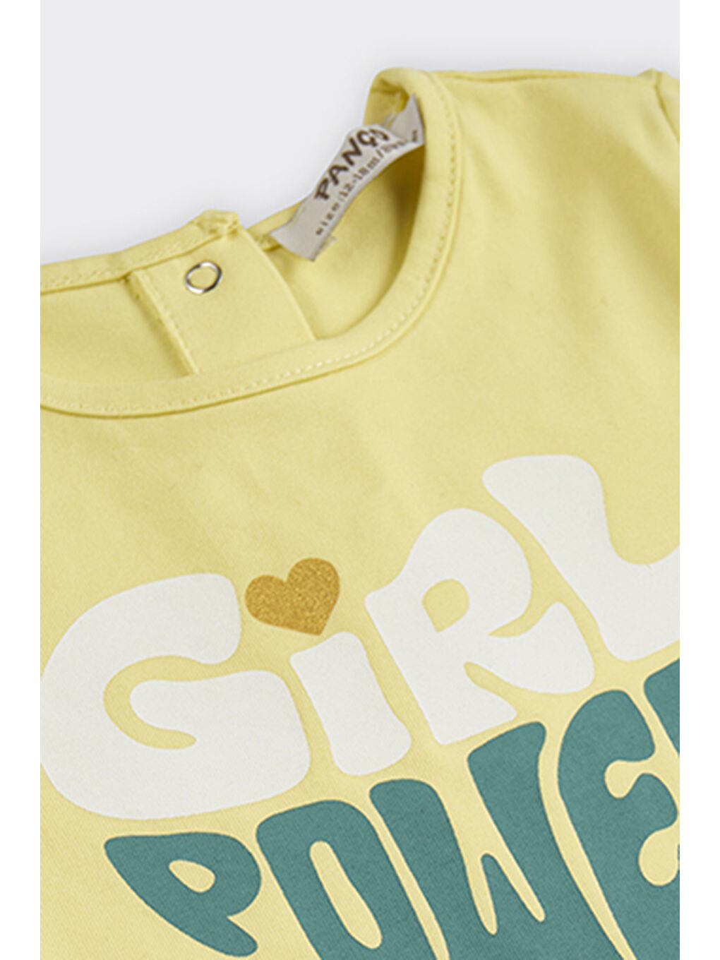 Kız Bebek Beli Bağlamalı Sarı Tişört-2