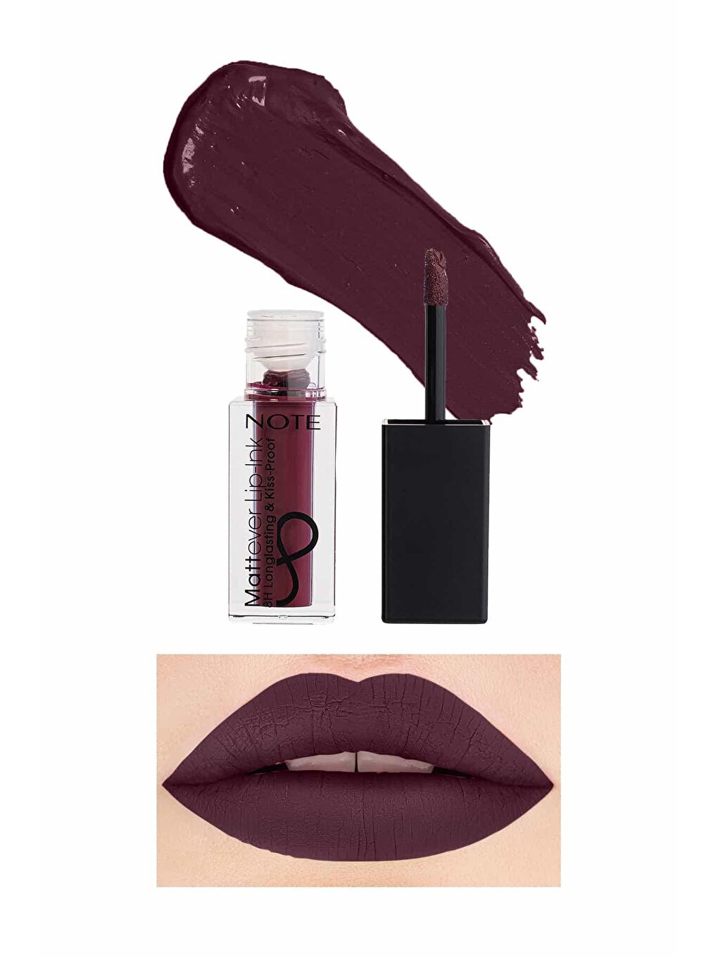 Note Cosmetique Mor Mattever Lip-Ink Mat ve Kalıcı Likit Ruj 16 Plum Queen - Mor - 1