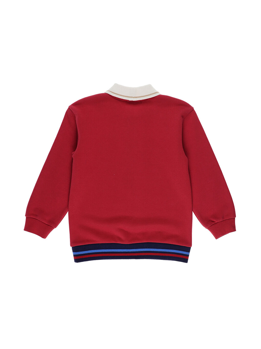 Panço Kırmızı Erkek Çocuk  Polo Yakalı Sweatshirt - 1