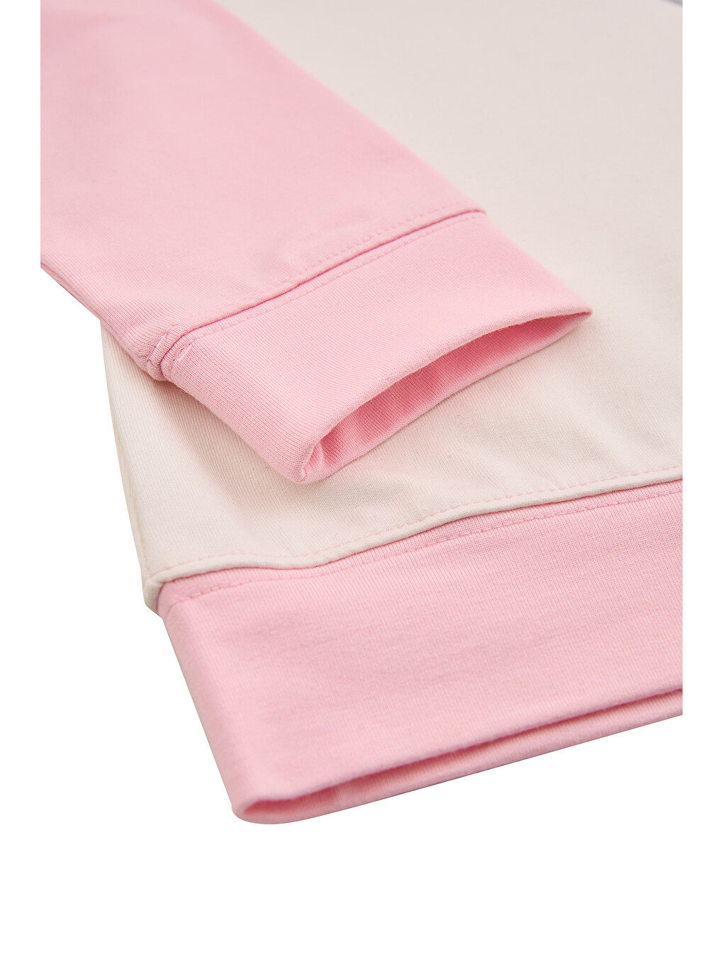 Desenli Modal Elastan Oversıze Kapüşonlu Sweatshırt 2-6 Yaş Pembe-5