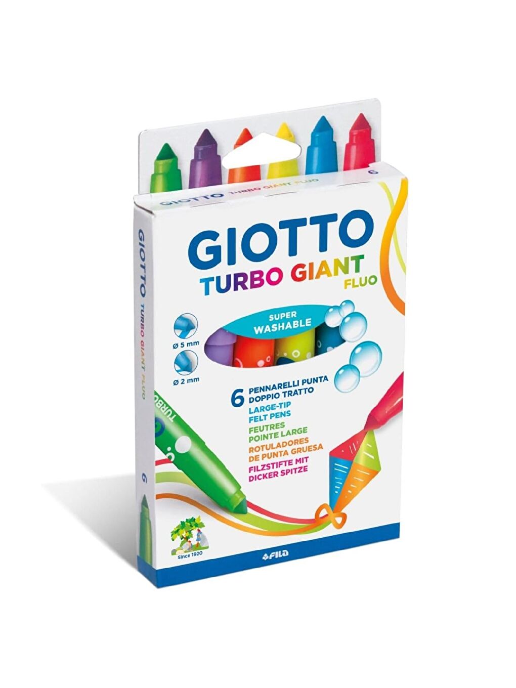 Turbo Giant Fluo Keçeli Kalem 6 Renk (F433000)