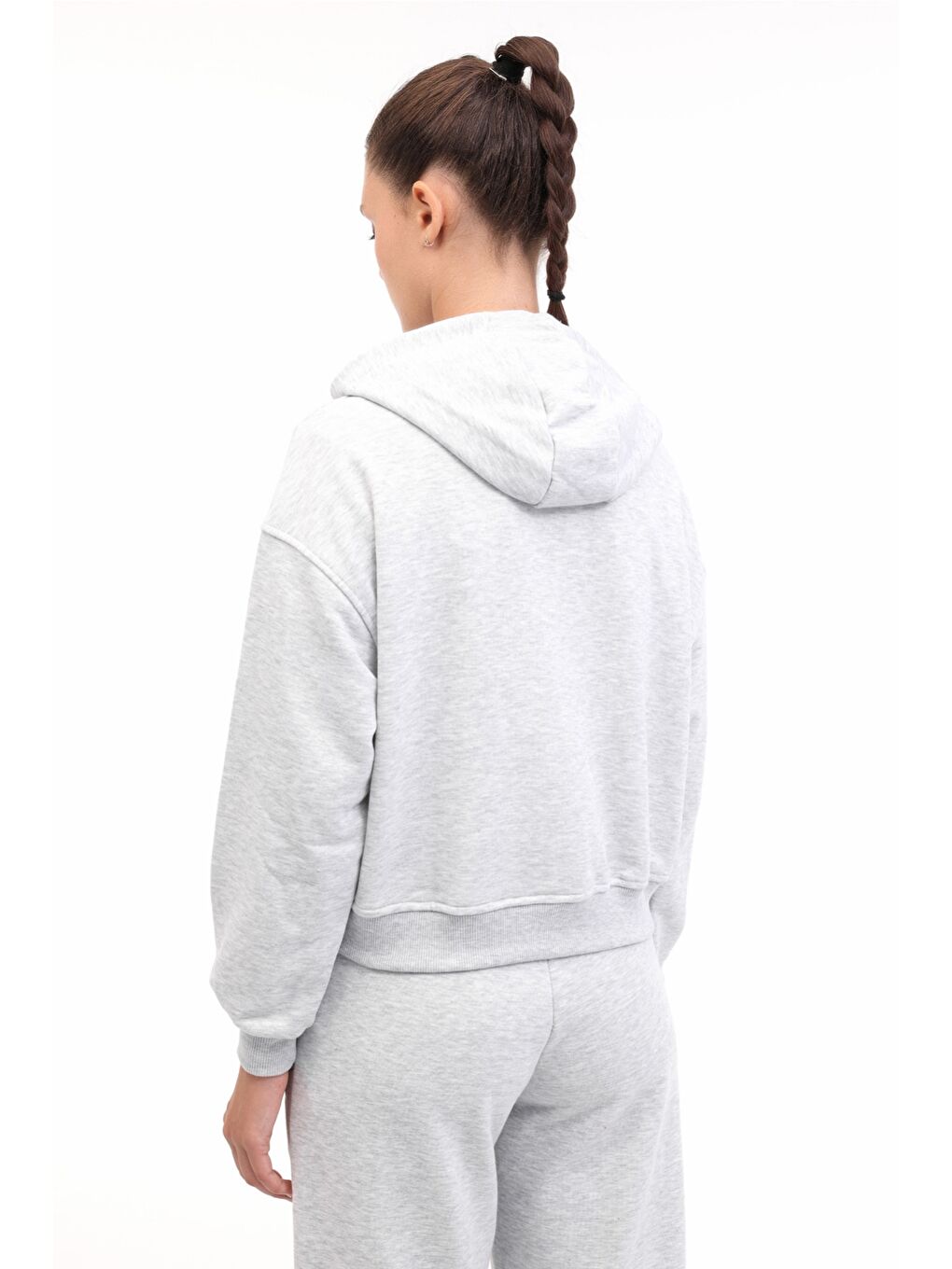 Gri WB 18AMMY-H 5PR GRI MELANJ Kadın Eşofman Üstü-1