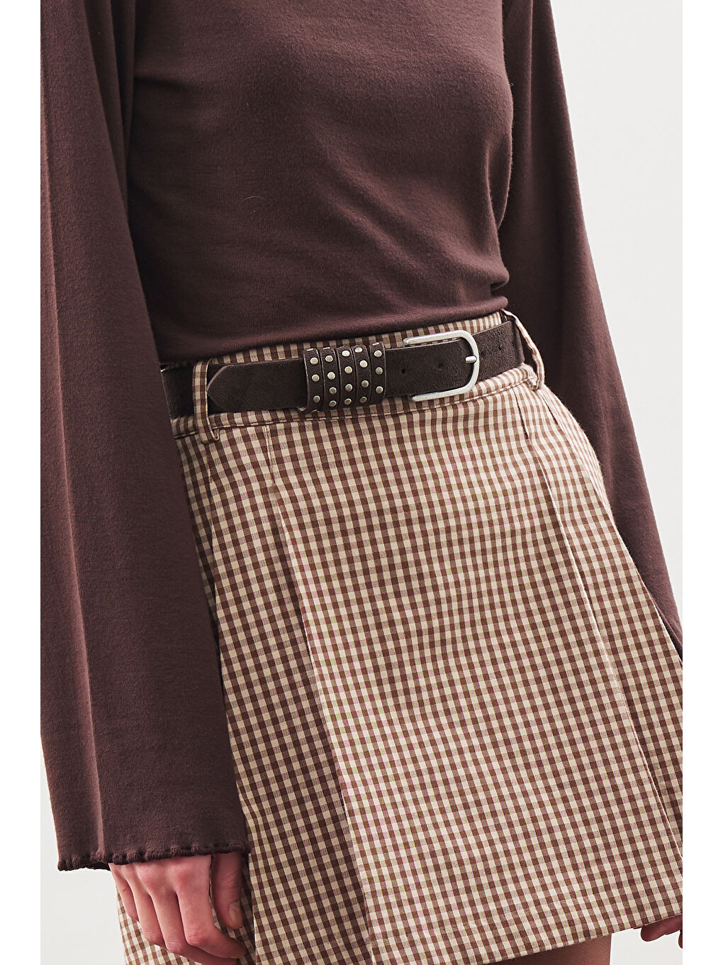 Zımba Detaylı Kemer Kahverengi-2