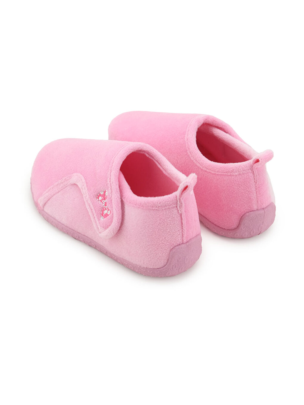 Pembe Kız Çocuk Kışlık PVC Rahat Taban Cırt Cırtlı Ayarlanabilir Ev Okul Kreş Panduf Ayakkabı-3