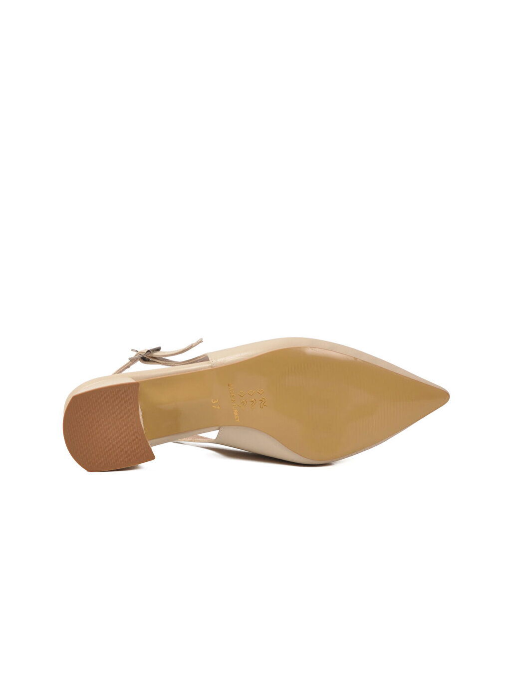 Bej Kadın Topuklu Abiye Ayakkabı 323101 Z-4