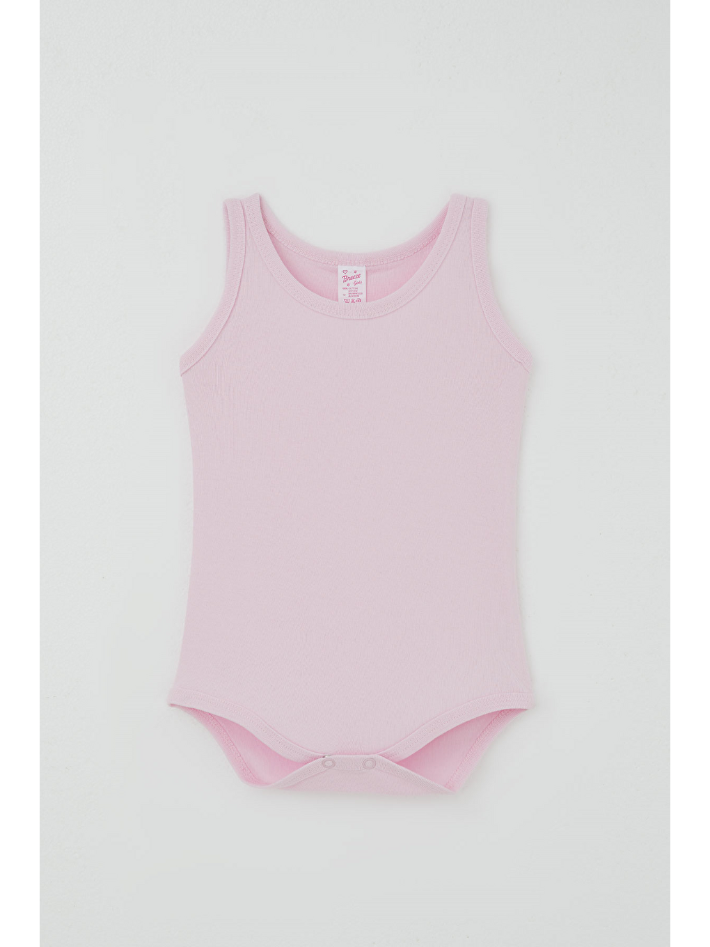 Kız Çocuk Çıtçıtlı Atlet Zıbın Body Basic Pembe (1-3 Yaş)