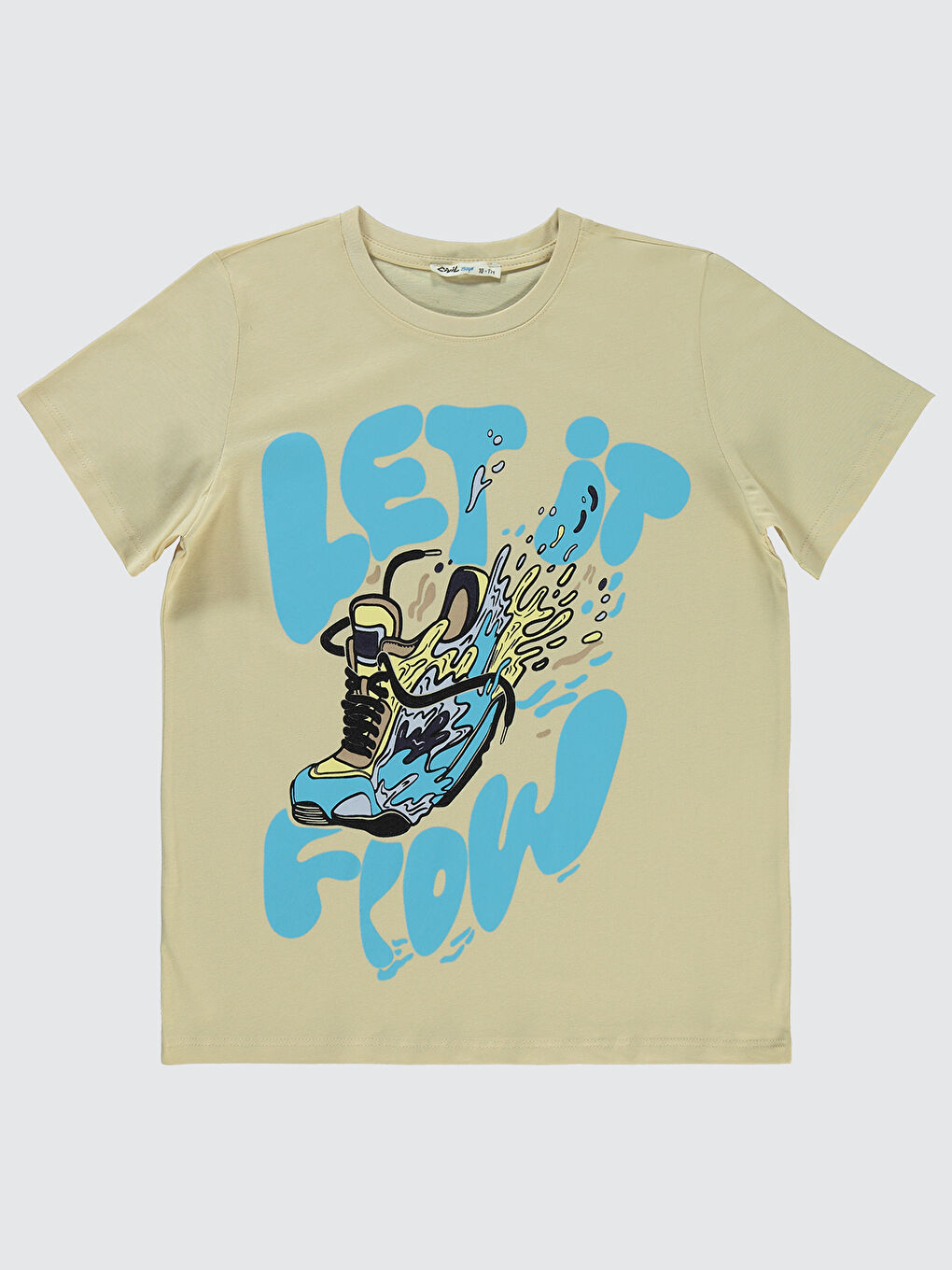 Bej Boys Erkek Çocuk Tişört 10-13 Yaş Taş Rengi