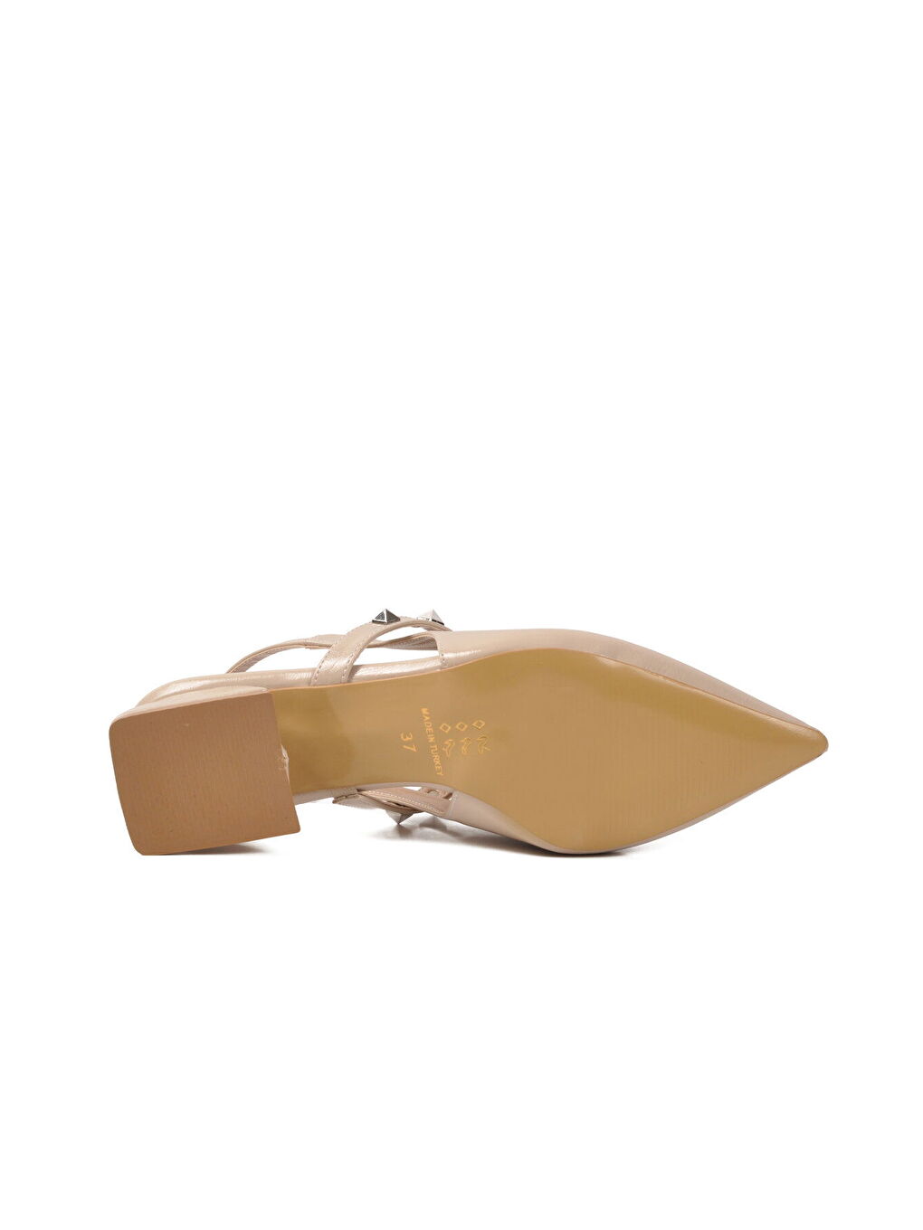 Bej Dar Kalıp Özel ve Davet Kadın Abiye Ayakkabı 323102 Z-4