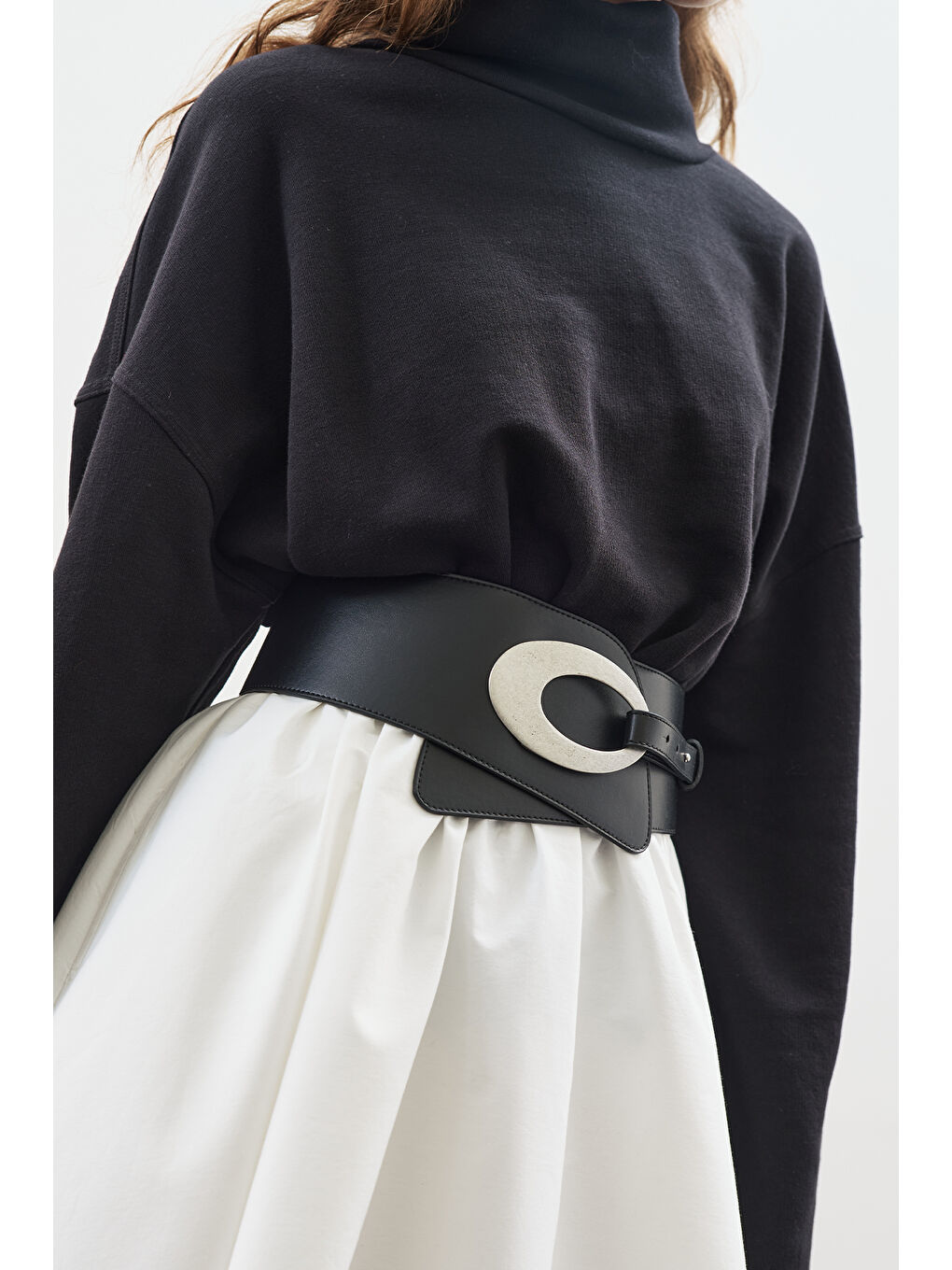 Geniş Tokalı Bel Kemeri Siyah-1