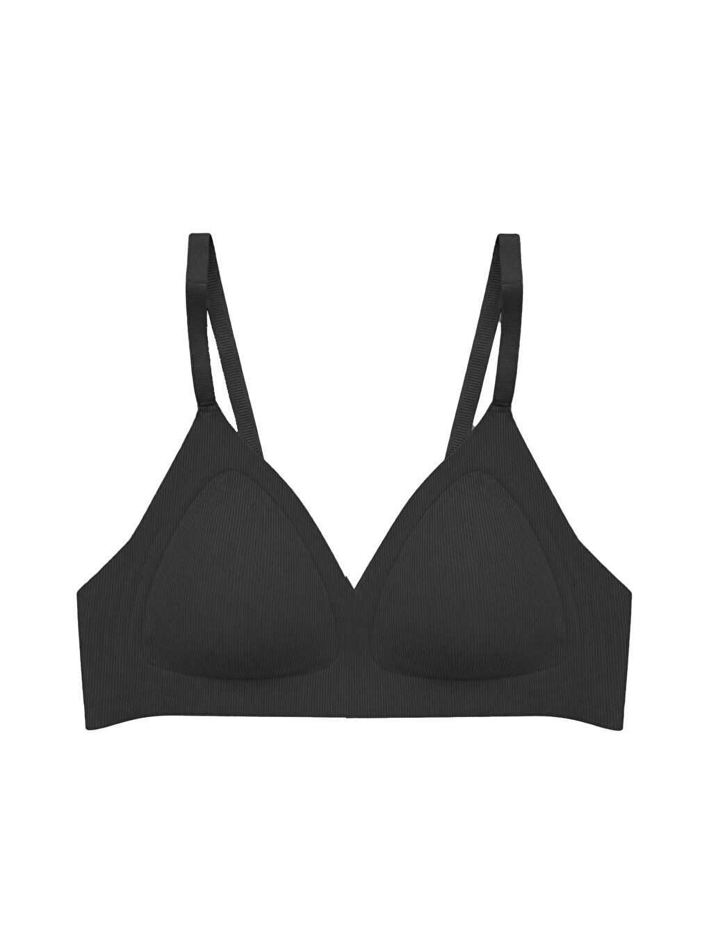 Seamless Bra - Velour | Siyah Lazer Kesim Balensiz Üçgen Form Dikişsiz Kadın Sütyen