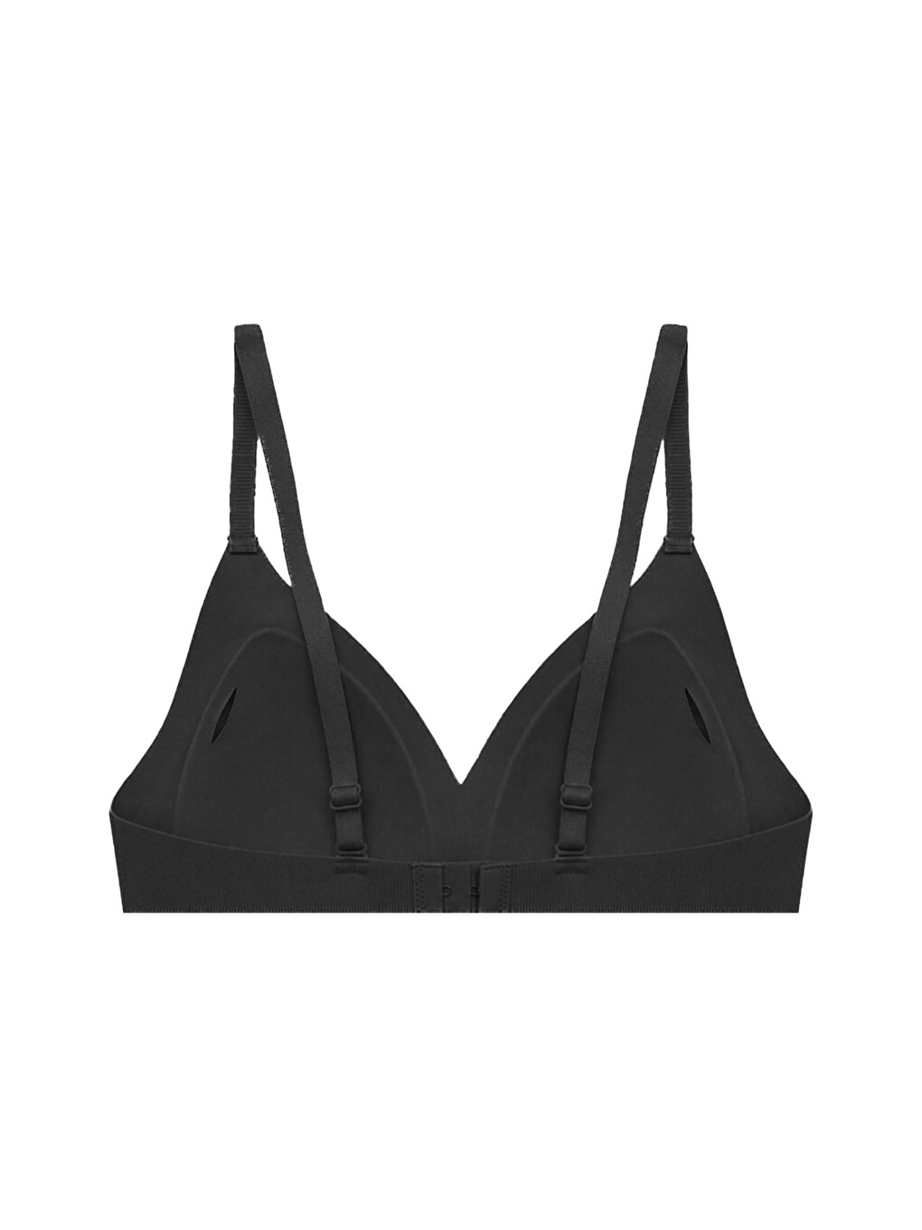 Seamless Bra - Velour | Siyah Lazer Kesim Balensiz Üçgen Form Dikişsiz Kadın Sütyen-1