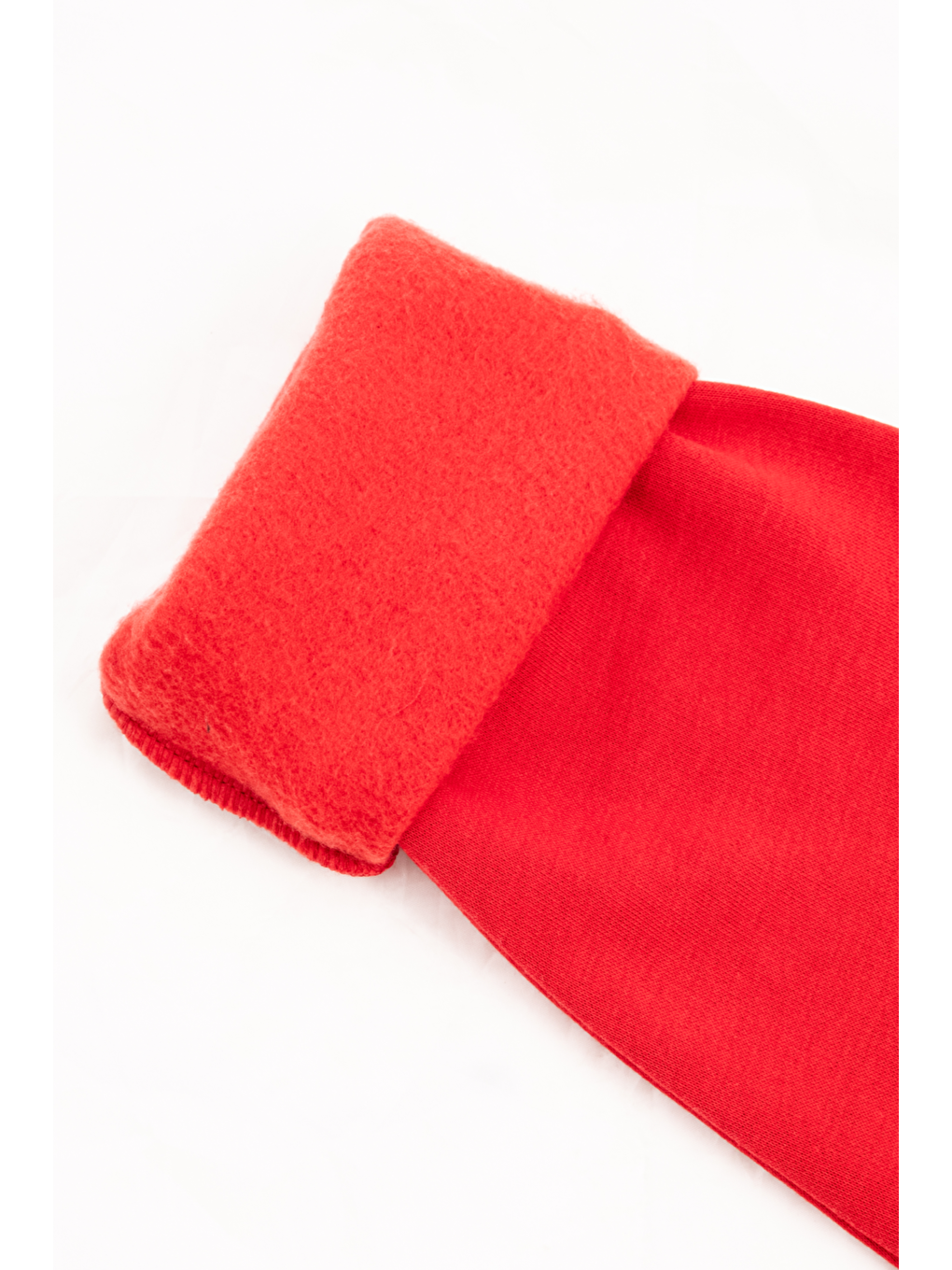 Crop Dik Yaka Yarı Fermuarlı Şardonlu Kadın Sweatshirt Vibe Kırmızı-5