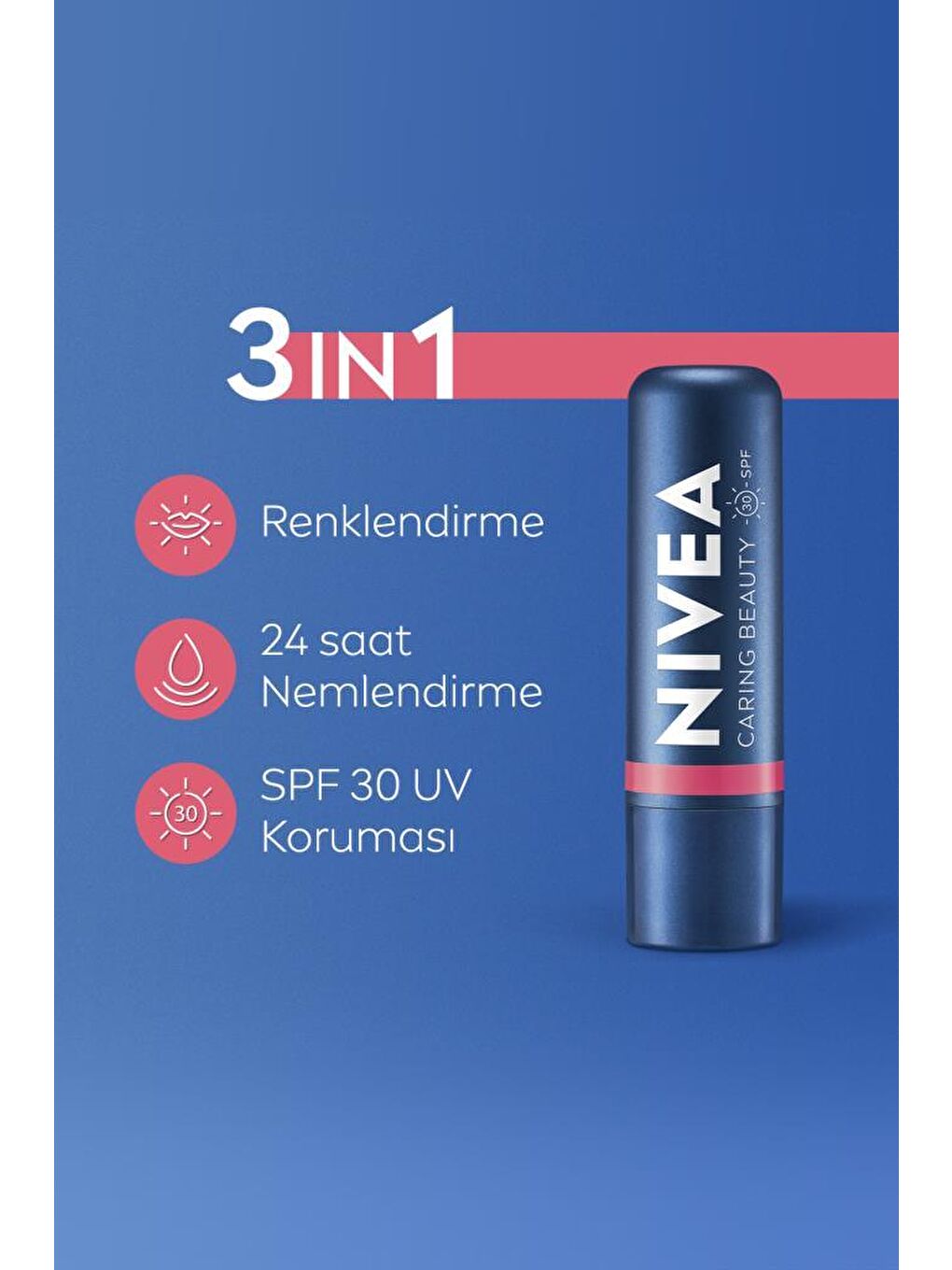 Rose Renkli Nemlendirici Dudak Kremi SPF30 ve Gül Suyu Micellar Günlük Makyaj Temizleme Suyu 400ml-2
