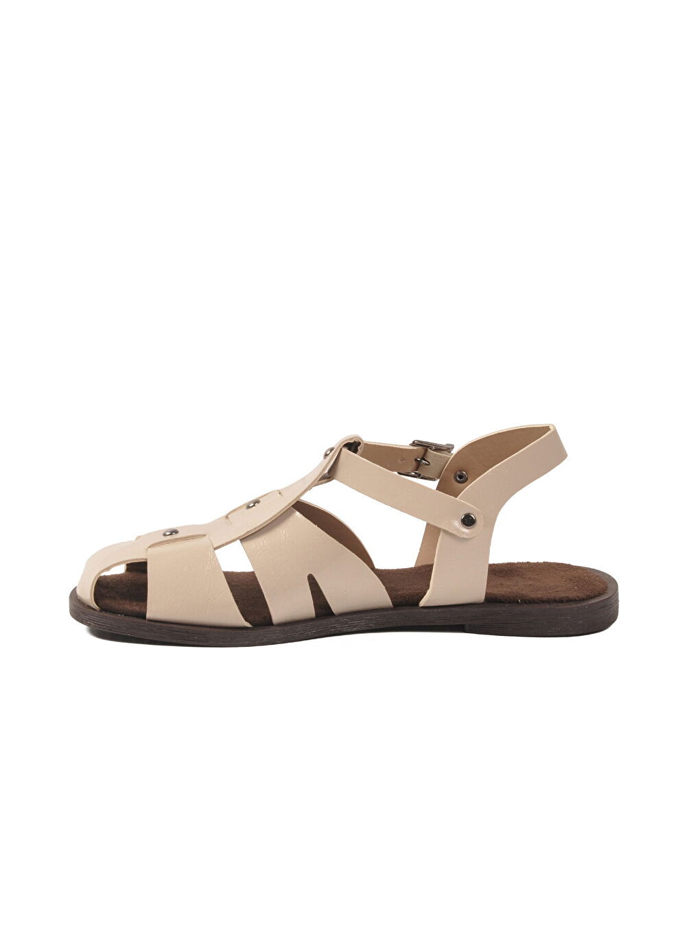 Bej Hafif İnce Taban Kadın Sandalet 335335 Z-3