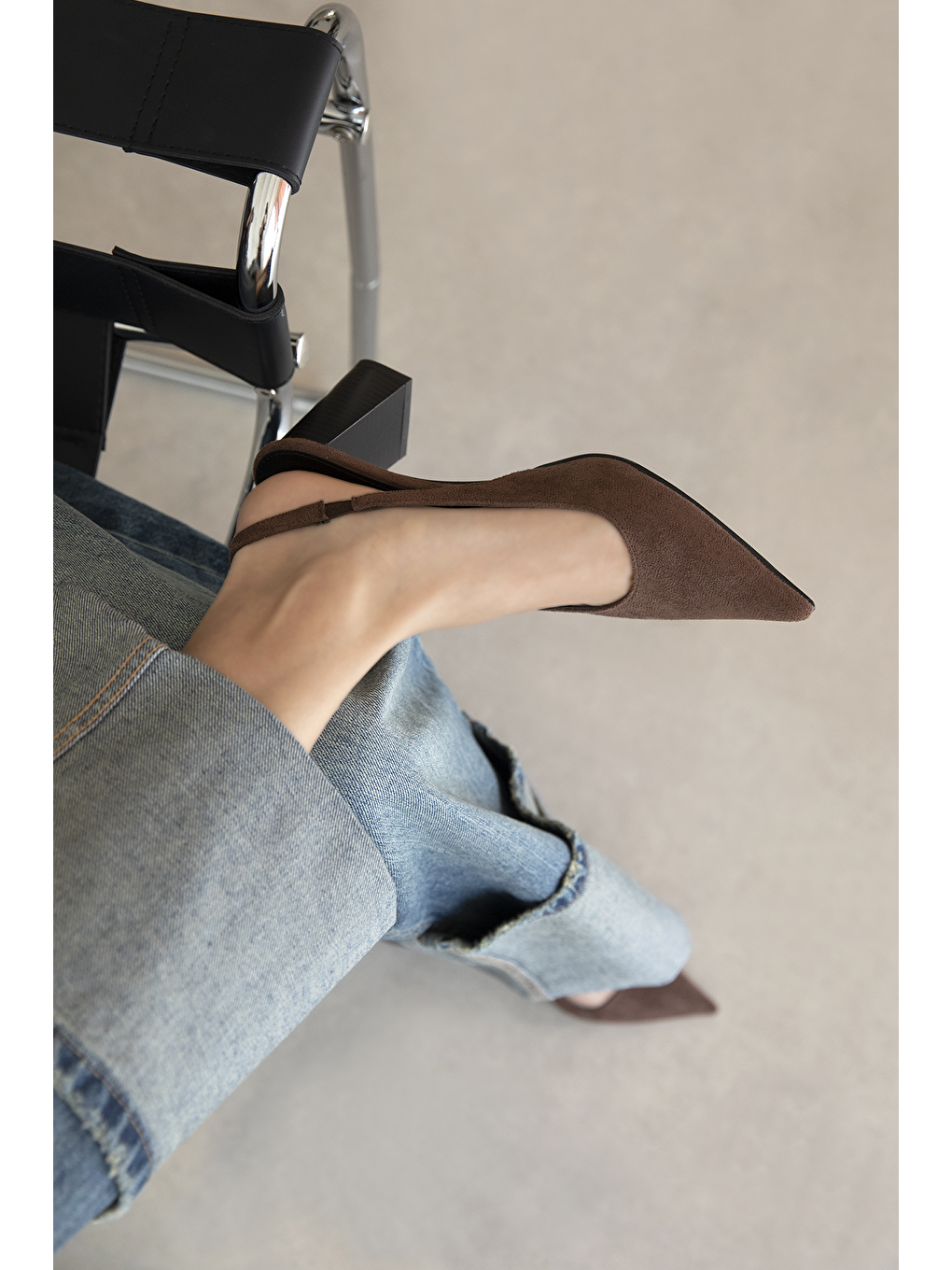 Kahverengi Vera Kadın Süet Topuklu Ayakkabı Kahve-1