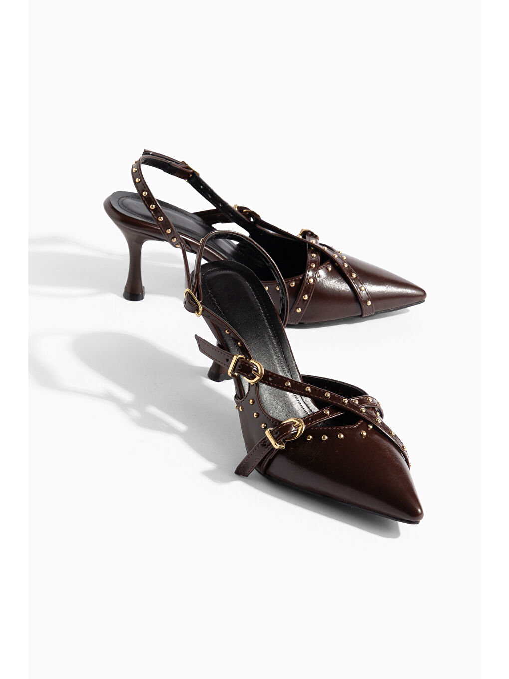 Kahverengi D0199 Günlük Ortopedik Klasik Topuklu Kadın Ayakkabı-1