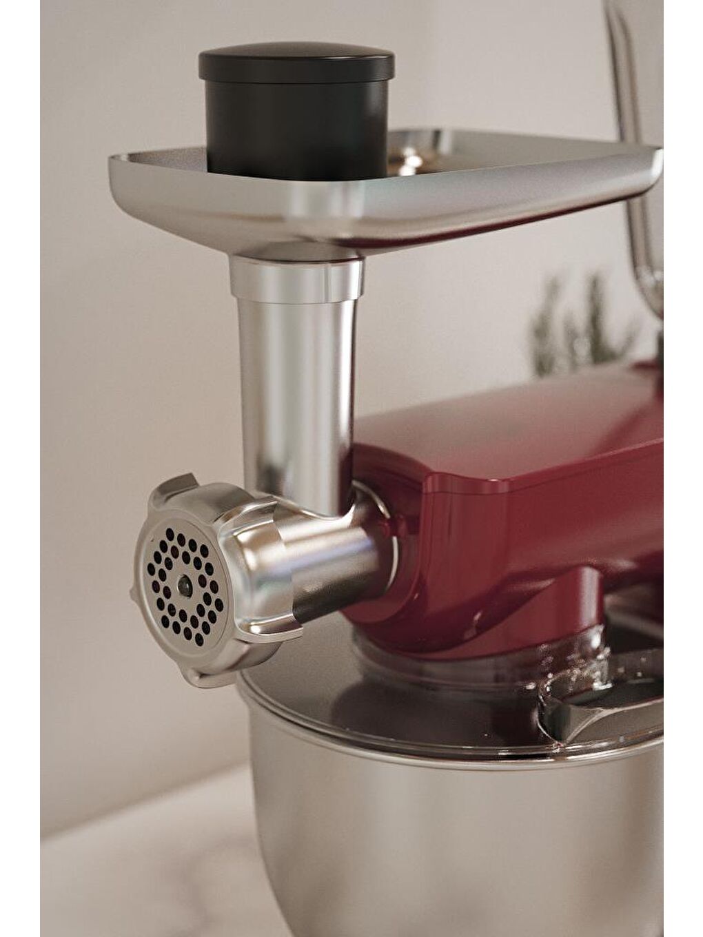 SMX-2775 Çok Amaçlı 3ın1 Mutfak Şefi Hamur Yoğurma Kıyma Makinesi Sürahi Blender 1500w Kırmızı-9