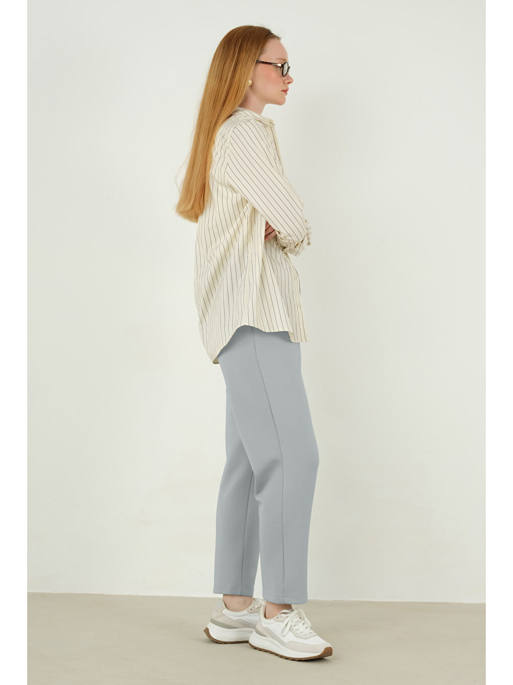 Scuba Pantolon Açık Gri-3