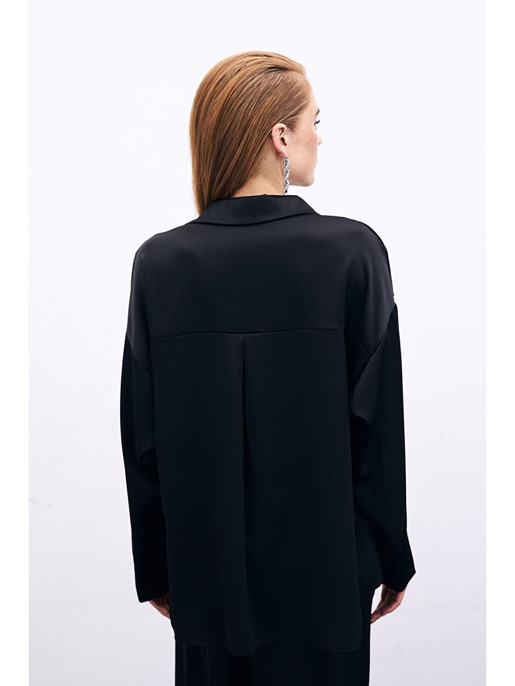 Aksesuar Detaylı Gömlek - Siyah-6