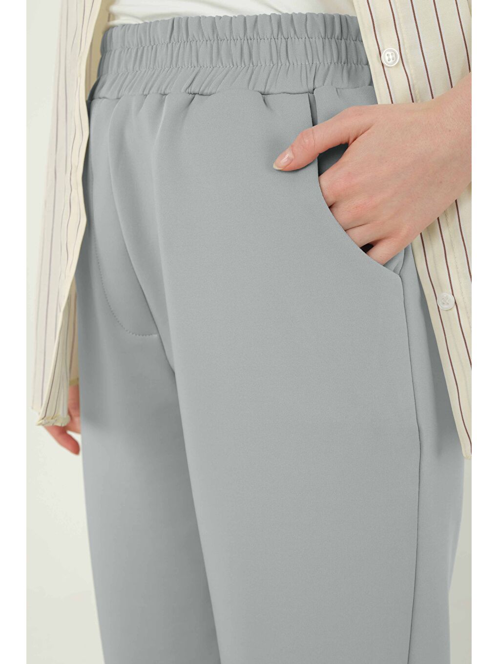 Scuba Pantolon Açık Gri-4