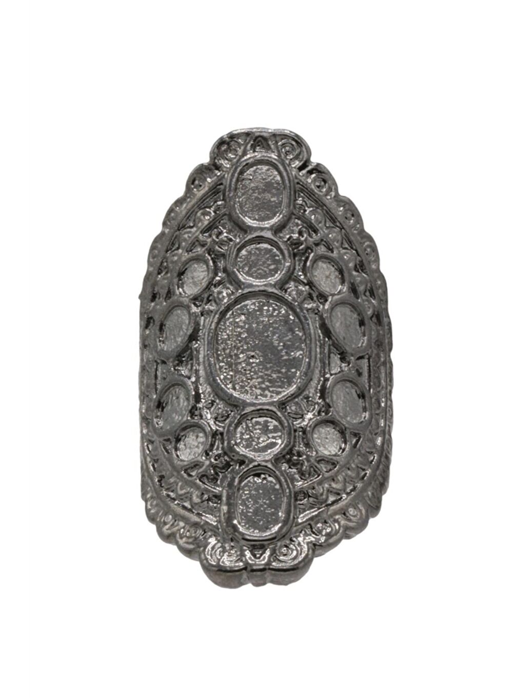 Kadın Antrasit Lak Kaplama Ayarlanabilir Bohem Yüzük-4