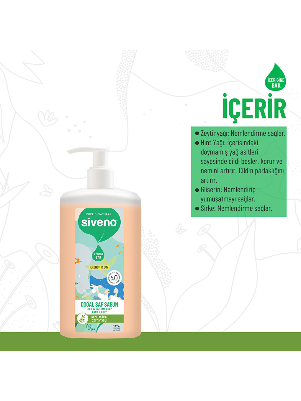 %100 Doğal Sıvı Kastil Sabun Zeytinyağlı Yoğun Nemlendirici Bitkisel Vegan 1000 ml-2